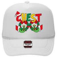 Chest Nuts Matching Chestnuts Funny Christmas Couples Nuts High Crown Mesh Back Trucker Hat