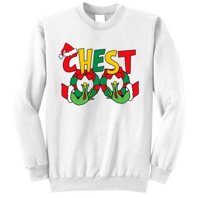 Chest Nuts Matching Chestnuts Funny Christmas Couples Nuts Sweatshirt