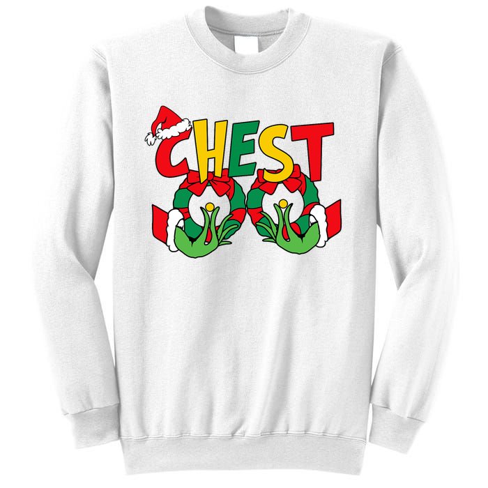 Chest Nuts Matching Chestnuts Funny Christmas Couples Nuts Sweatshirt