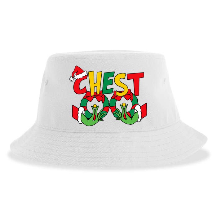 Chest Nuts Matching Chestnuts Funny Christmas Couples Nuts Sustainable Bucket Hat