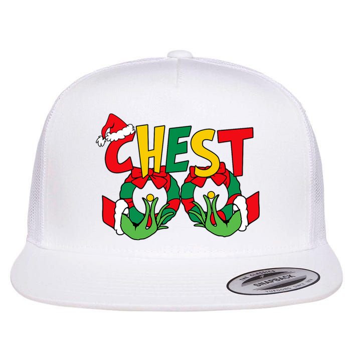 Chest Nuts Matching Chestnuts Funny Christmas Couples Nuts Flat Bill Trucker Hat