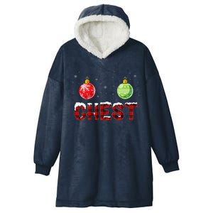 Chest Nuts Matching Chestnuts Funny Christmas Couples Chest Hooded Wearable Blanket