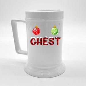 Chest Nuts Matching Chestnuts Funny Christmas Couples Chest Beer Stein