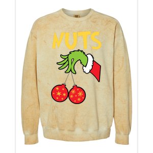 Chest Nuts Matching Chestnuts Funny Christmas Couples Nuts Colorblast Crewneck Sweatshirt