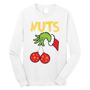 Chest Nuts Matching Chestnuts Funny Christmas Couples Nuts Long Sleeve Shirt