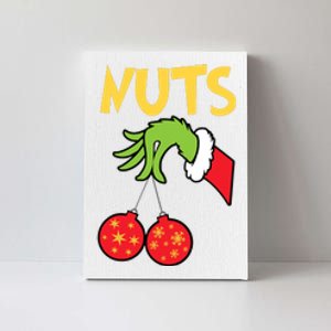 Chest Nuts Matching Chestnuts Funny Christmas Couples Nuts Canvas