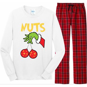 Chest Nuts Matching Chestnuts Funny Christmas Couples Nuts Long Sleeve Pajama Set