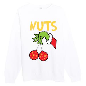 Chest Nuts Matching Chestnuts Funny Christmas Couples Nuts Premium Crewneck Sweatshirt