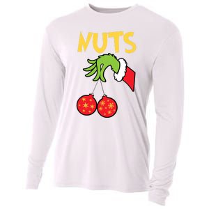 Chest Nuts Matching Chestnuts Funny Christmas Couples Nuts Cooling Performance Long Sleeve Crew