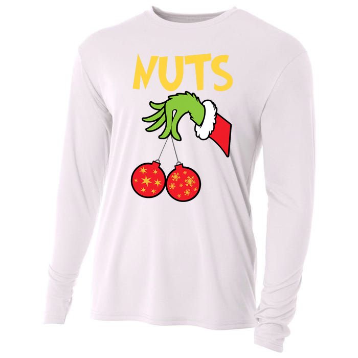 Chest Nuts Matching Chestnuts Funny Christmas Couples Nuts Cooling Performance Long Sleeve Crew