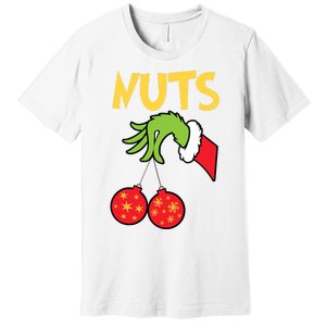 Chest Nuts Matching Chestnuts Funny Christmas Couples Nuts Premium T-Shirt