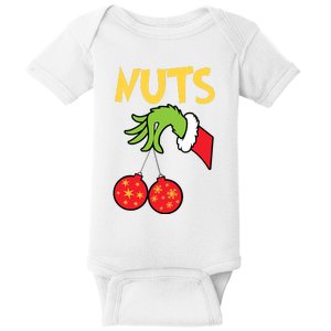 Chest Nuts Matching Chestnuts Funny Christmas Couples Nuts Baby Bodysuit