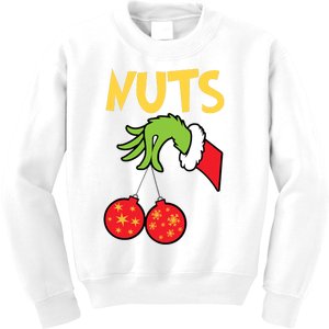 Chest Nuts Matching Chestnuts Funny Christmas Couples Nuts Kids Sweatshirt