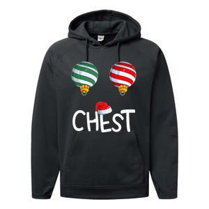 Chest Nuts Matching Funny Christmas Couples Chestnuts Chest Performance Fleece Hoodie