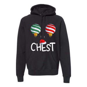 Chest Nuts Matching Funny Christmas Couples Chestnuts Chest Premium Hoodie