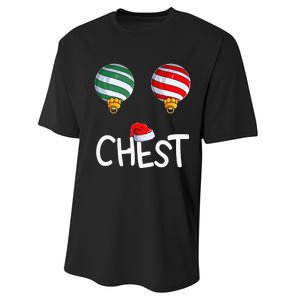 Chest Nuts Matching Funny Christmas Couples Chestnuts Chest Performance Sprint T-Shirt