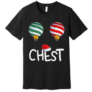 Chest Nuts Matching Funny Christmas Couples Chestnuts Chest Premium T-Shirt