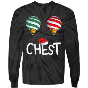 Chest Nuts Matching Funny Christmas Couples Chestnuts Chest Tie-Dye Long Sleeve Shirt