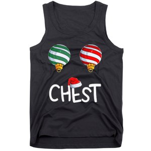 Chest Nuts Matching Funny Christmas Couples Chestnuts Chest Tank Top