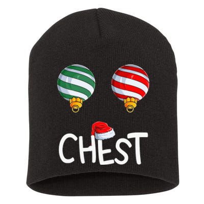 Chest Nuts Matching Funny Christmas Couples Chestnuts Chest Short Acrylic Beanie