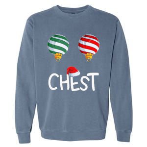 Chest Nuts Matching Funny Christmas Couples Chestnuts Chest Garment-Dyed Sweatshirt