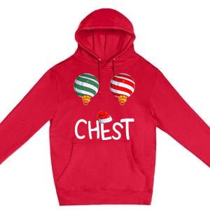 Chest Nuts Matching Funny Christmas Couples Chestnuts Chest Premium Pullover Hoodie