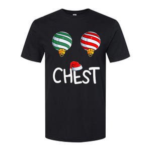 Chest Nuts Matching Funny Christmas Couples Chestnuts Chest Softstyle CVC T-Shirt