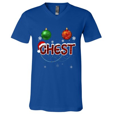 Chest Nuts Matching Chestnuts Christmas Couples V-Neck T-Shirt