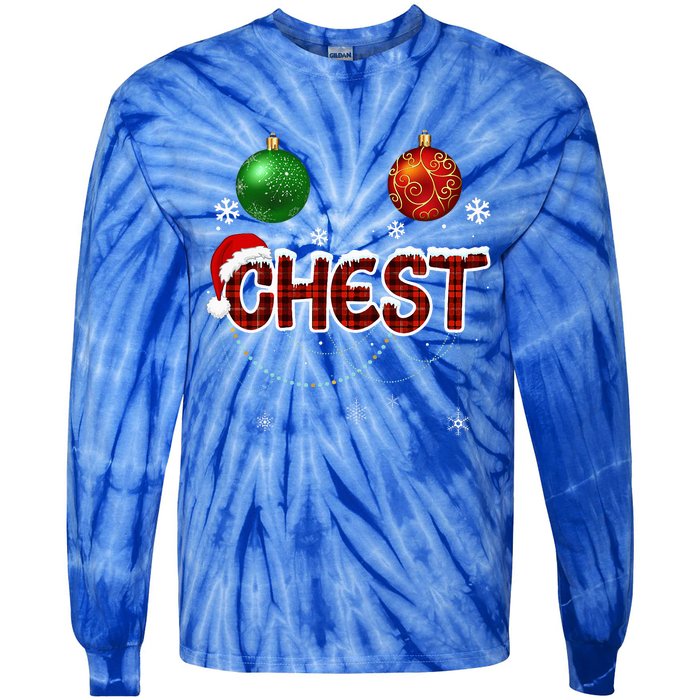 Chest Nuts Matching Chestnuts Christmas Couples Tie-Dye Long Sleeve Shirt