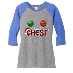 Chest Nuts Matching Chestnuts Christmas Couples Women's Tri-Blend 3/4-Sleeve Raglan Shirt