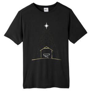 Christmas Nativity Manger Tall Fusion ChromaSoft Performance T-Shirt