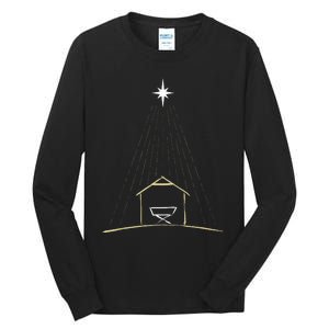 Christmas Nativity Manger Tall Long Sleeve T-Shirt