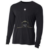 Christmas Nativity Manger Cooling Performance Long Sleeve Crew