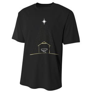 Christmas Nativity Manger Performance Sprint T-Shirt