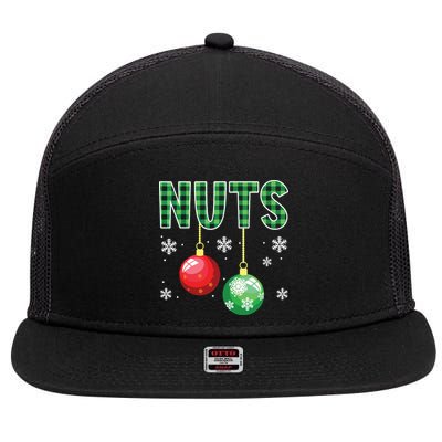 Chest Nuts Matching Chestnuts Funny 7 Panel Mesh Trucker Snapback Hat