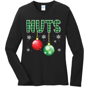 Chest Nuts Matching Chestnuts Funny Ladies Long Sleeve Shirt