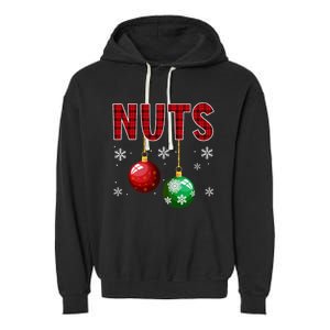 Chest Nuts Matching Chestnuts Funny Christmas Couples Xmas Garment-Dyed Fleece Hoodie