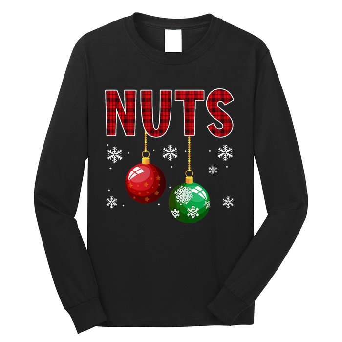 Chest Nuts Matching Chestnuts Funny Christmas Couples Xmas Long Sleeve Shirt