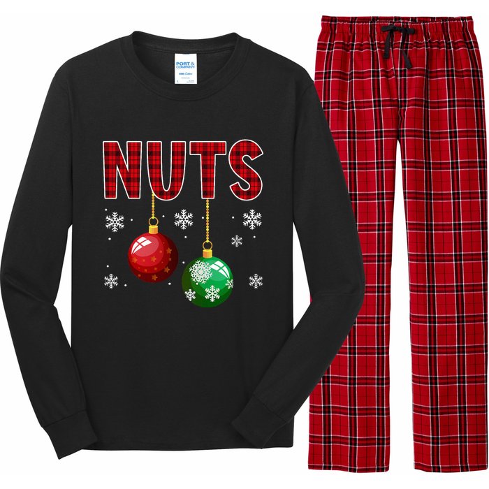 Chest Nuts Matching Chestnuts Funny Christmas Couples Xmas Long Sleeve Pajama Set