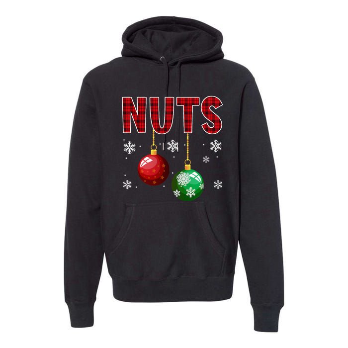 Chest Nuts Matching Chestnuts Funny Christmas Couples Xmas Premium Hoodie