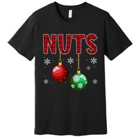 Chest Nuts Matching Chestnuts Funny Christmas Couples Xmas Premium T-Shirt