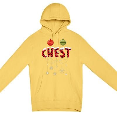 CHEST NUTS Matching Chestnuts Funny Christmas Couples Premium Pullover Hoodie