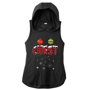 CHEST NUTS Matching Chestnuts Funny Christmas Couples Ladies PosiCharge Tri-Blend Wicking Draft Hoodie Tank