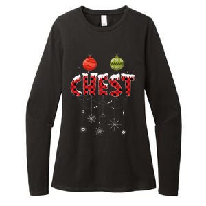 CHEST NUTS Matching Chestnuts Funny Christmas Couples Womens CVC Long Sleeve Shirt