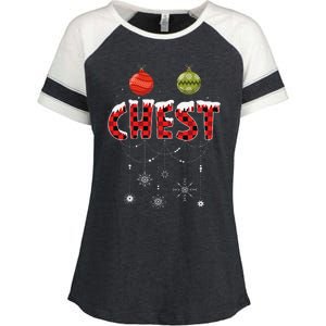 CHEST NUTS Matching Chestnuts Funny Christmas Couples Enza Ladies Jersey Colorblock Tee