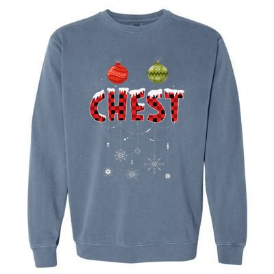 CHEST NUTS Matching Chestnuts Funny Christmas Couples Garment-Dyed Sweatshirt