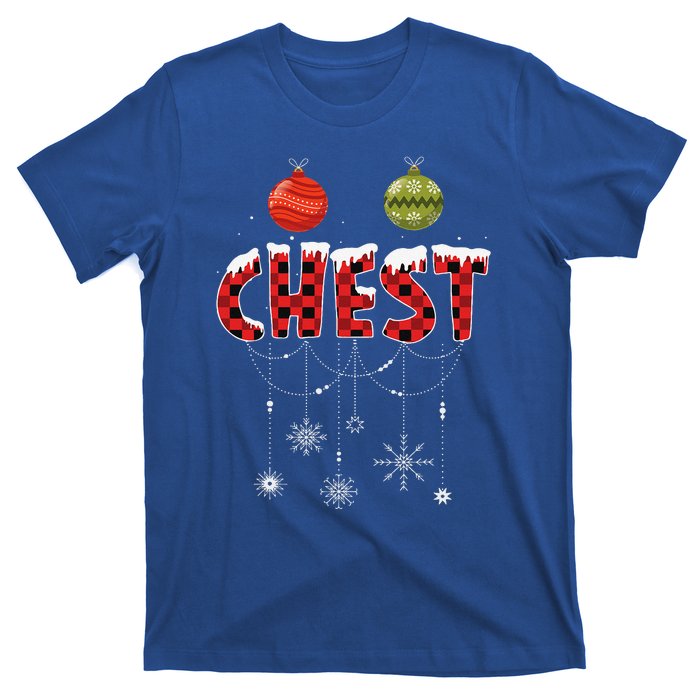 CHEST NUTS Matching Chestnuts Funny Christmas Couples T-Shirt