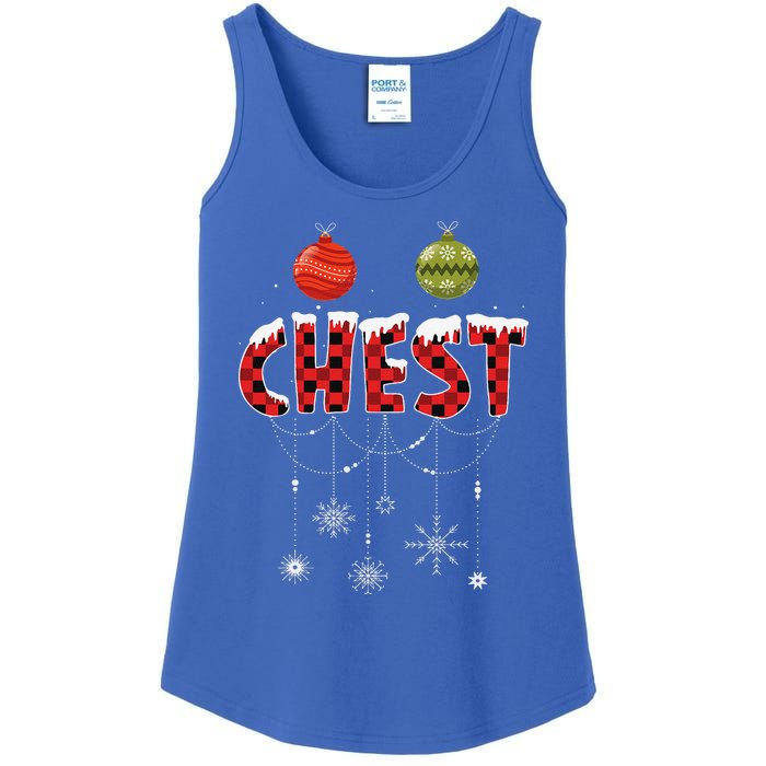 CHEST NUTS Matching Chestnuts Funny Christmas Couples Ladies Essential Tank