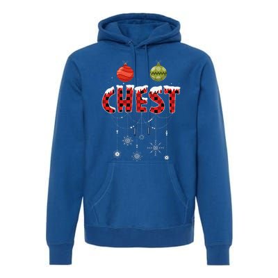 CHEST NUTS Matching Chestnuts Funny Christmas Couples Premium Hoodie