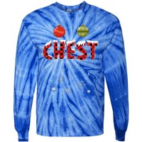 CHEST NUTS Matching Chestnuts Funny Christmas Couples Tie-Dye Long Sleeve Shirt